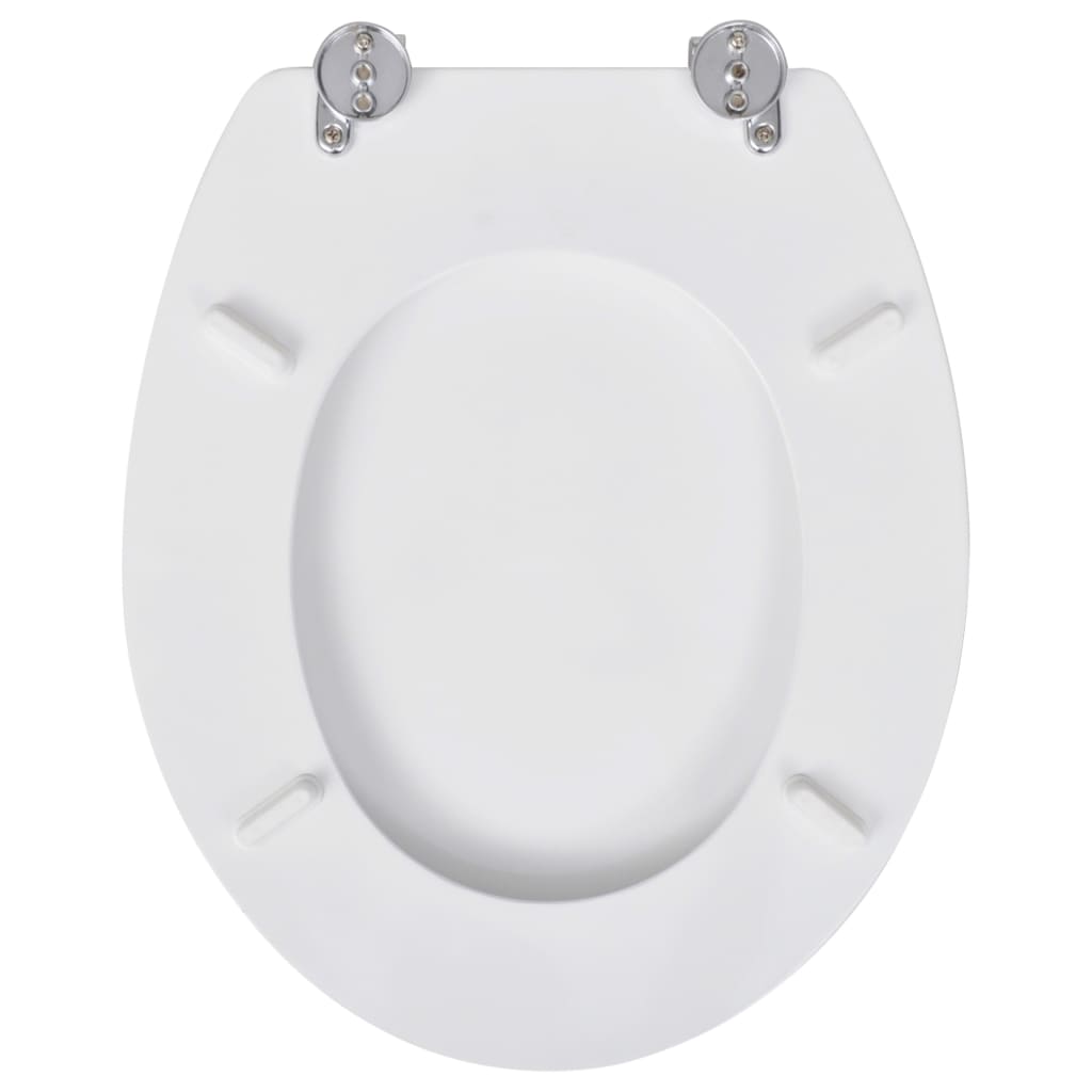 vidaXL Capac WC, alb, MDF, model simplu