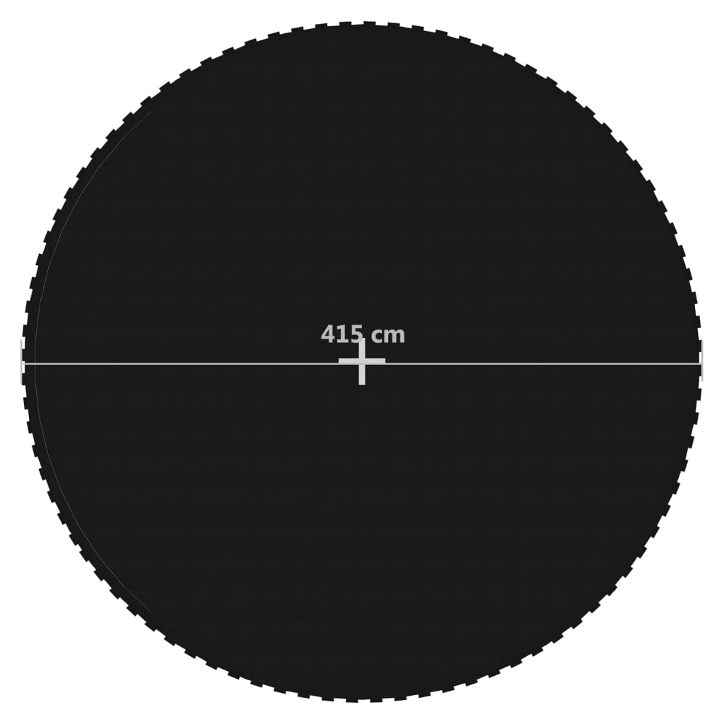 vidaXL Podea de trambulină rotundă de 4,57 m, negru, material textil