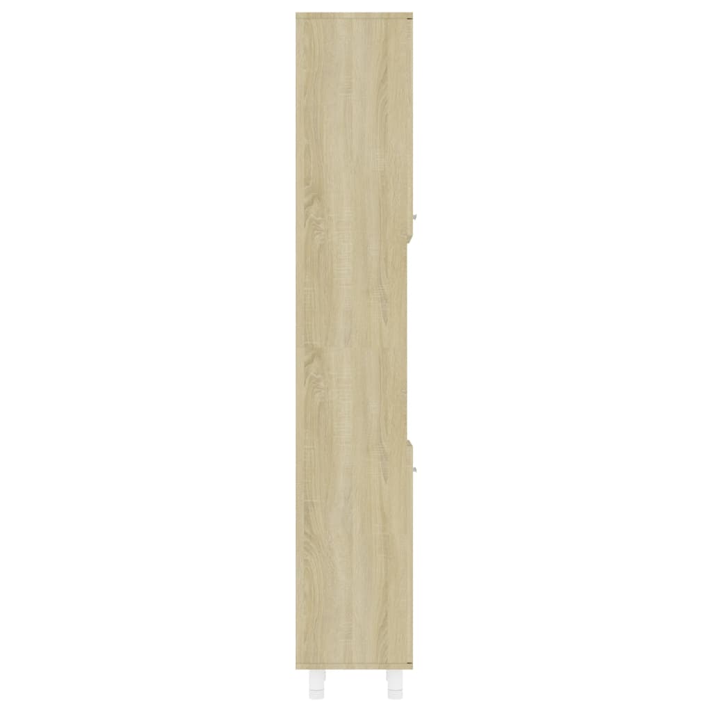 vidaXL Dulap de baie, stejar Sonoma, 30 x 30 x 179 cm, PAL