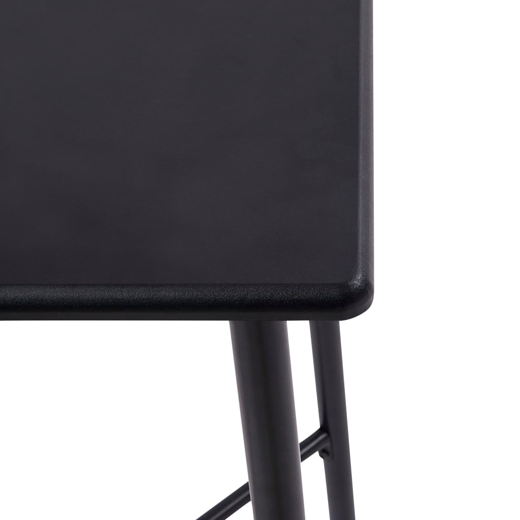 vidaXL Set mobilier de bar, 3 piese, negru, plastic
