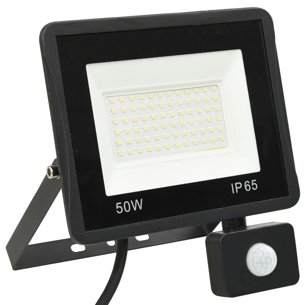 vidaXL Proiector LED cu senzor, 50 W, alb cald