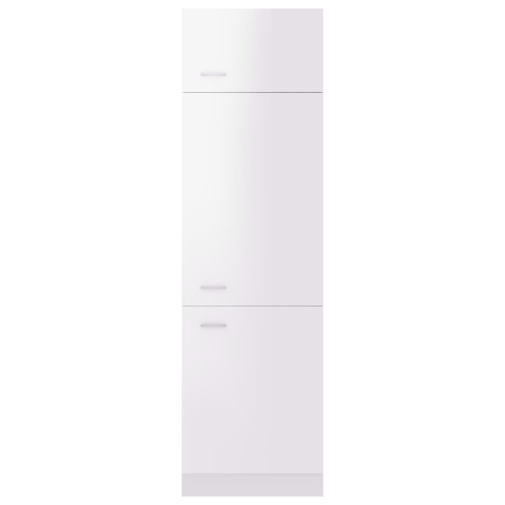 vidaXL Dulap pentru frigider, alb extralucios, 60x57x207 cm, PAL
