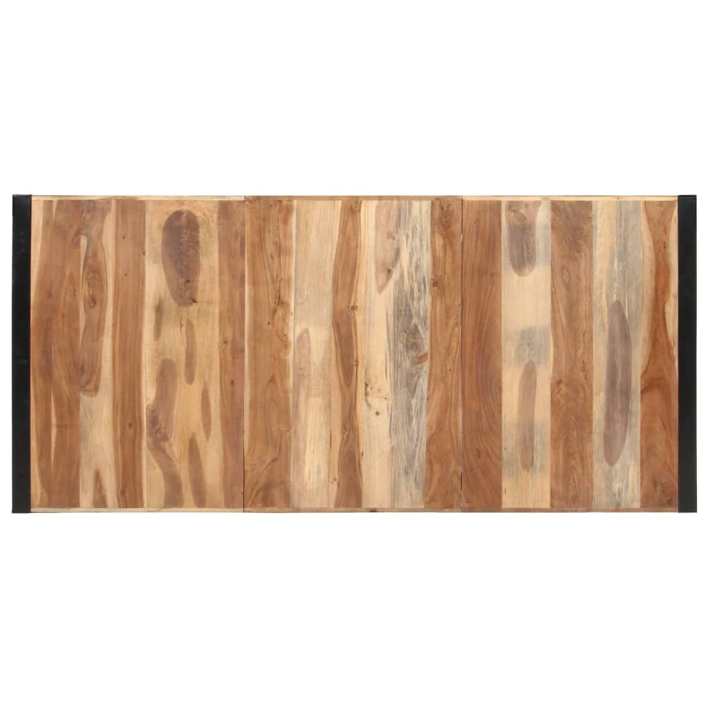 vidaXL Masă de bucătărie, 220x100x75 cm lemn masiv cu finisaj sheesham