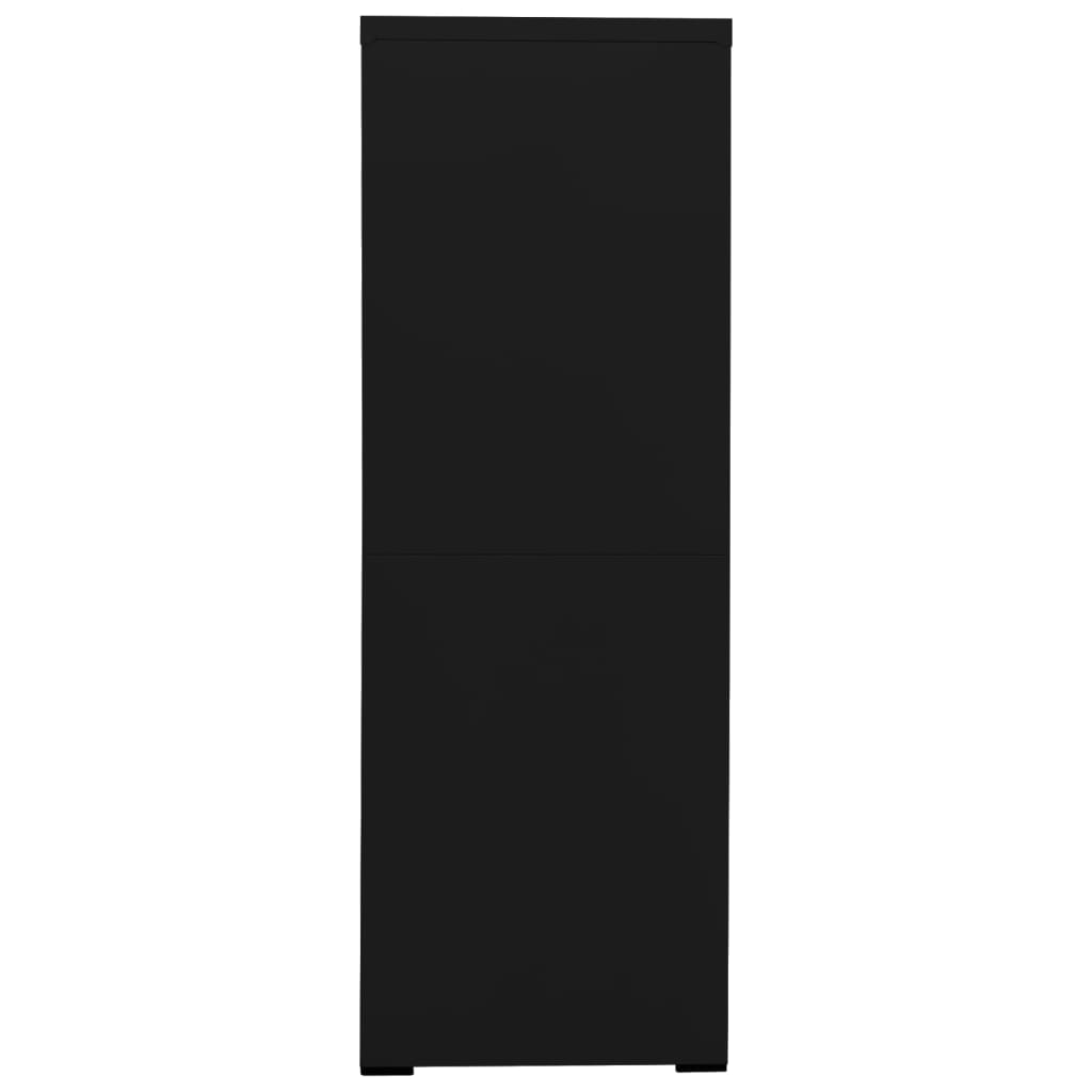 vidaXL Fișet, negru, 90x46x134 cm, oțel
