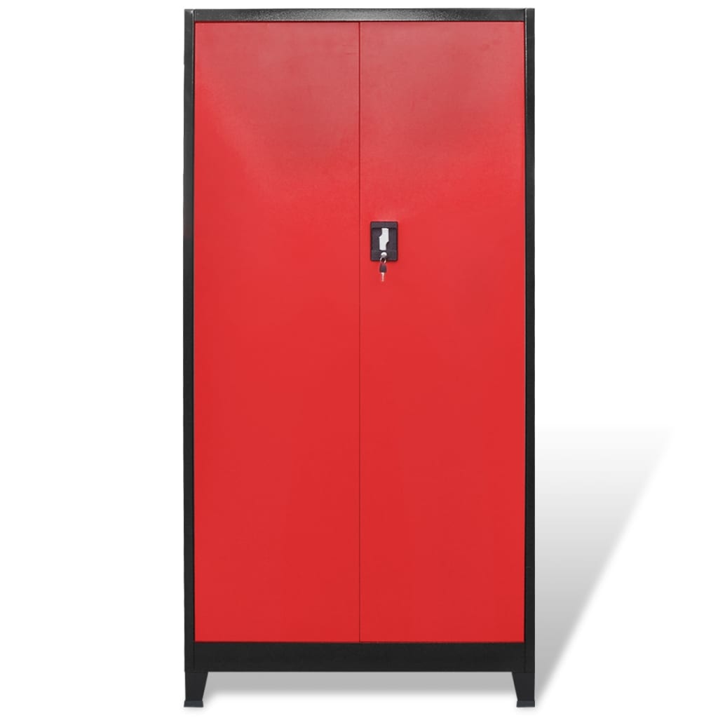 vidaXL Dulap scule cu organizatoare, roșu și negru, 90x40x180 cm, oțel