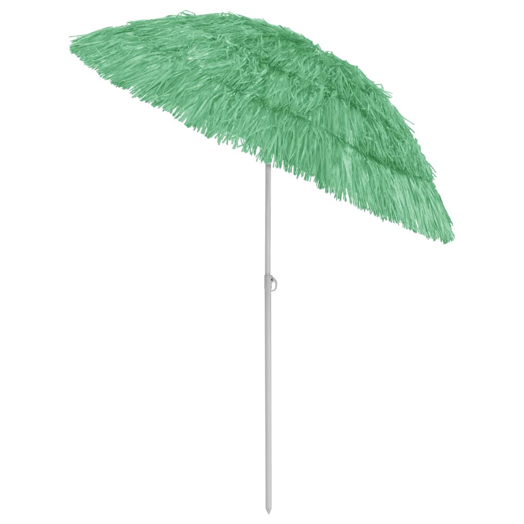 vidaXL Umbrelă de plajă Hawaii, verde, 180 cm