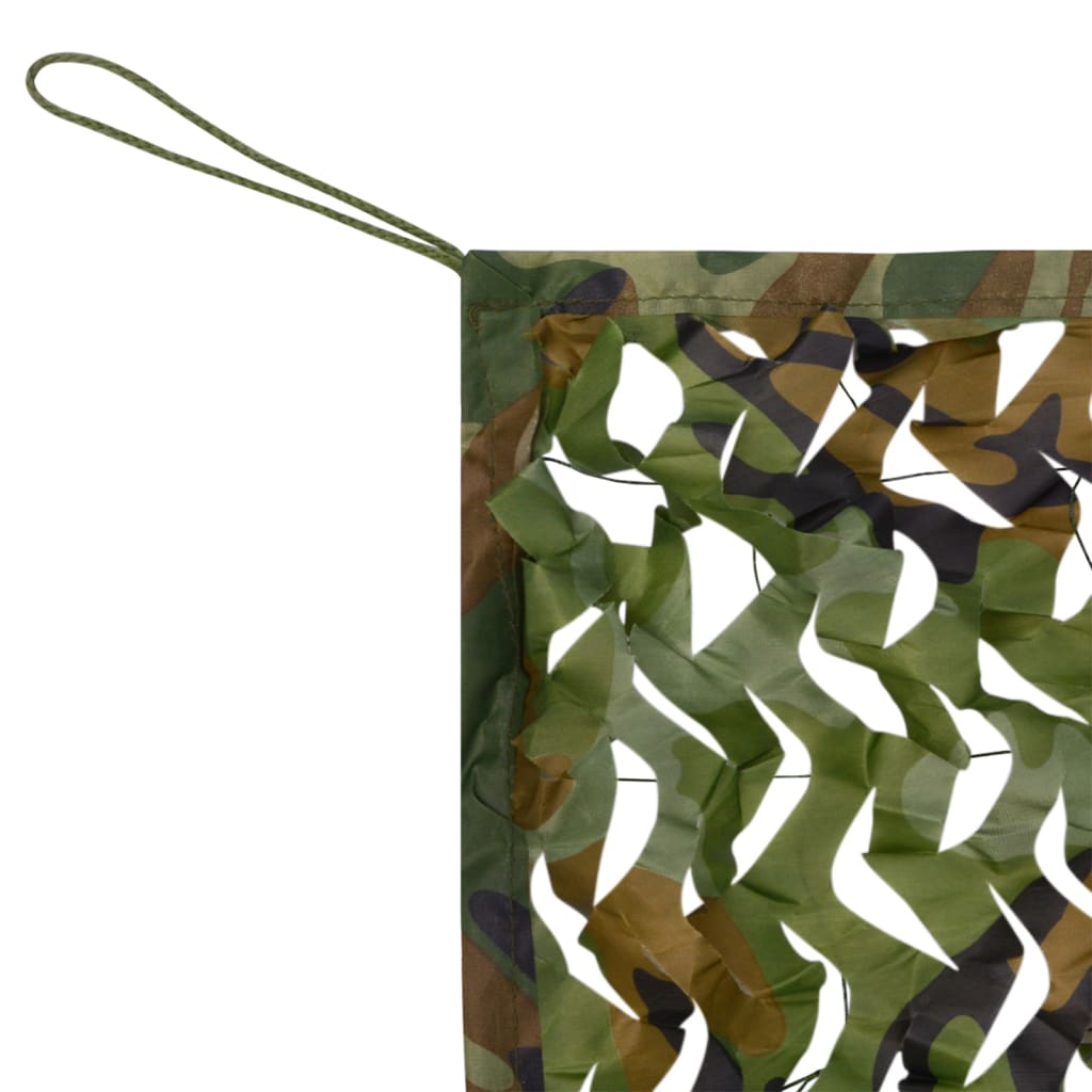 vidaXL Plasă de camuflaj cu geantă de depozitare, verde, 5x6 m