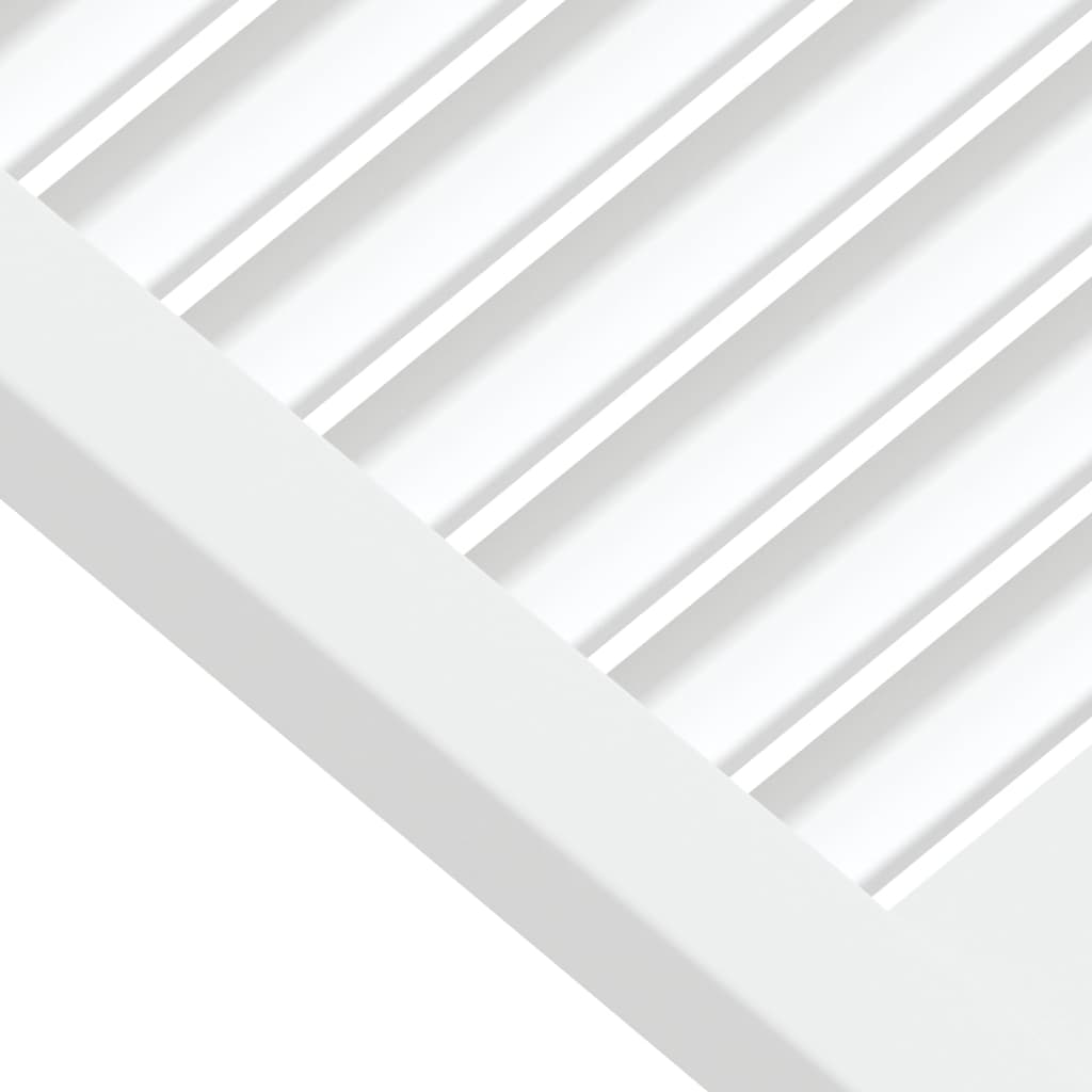 vidaXL Uși dulap design lambriu 2 buc. alb 39,5x39,4 cm lemn masiv pin