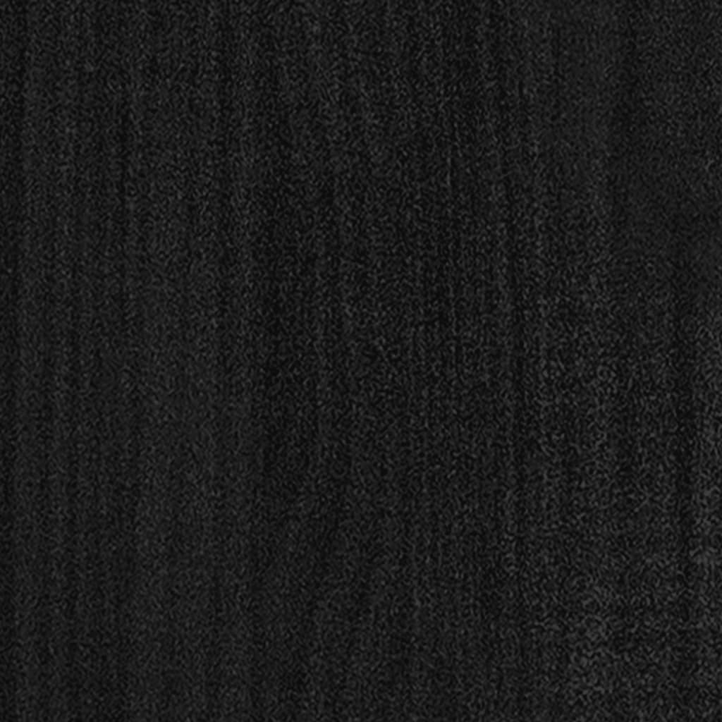vidaXL Cadru de pat King Size, negru, 150x200 cm, lemn masiv