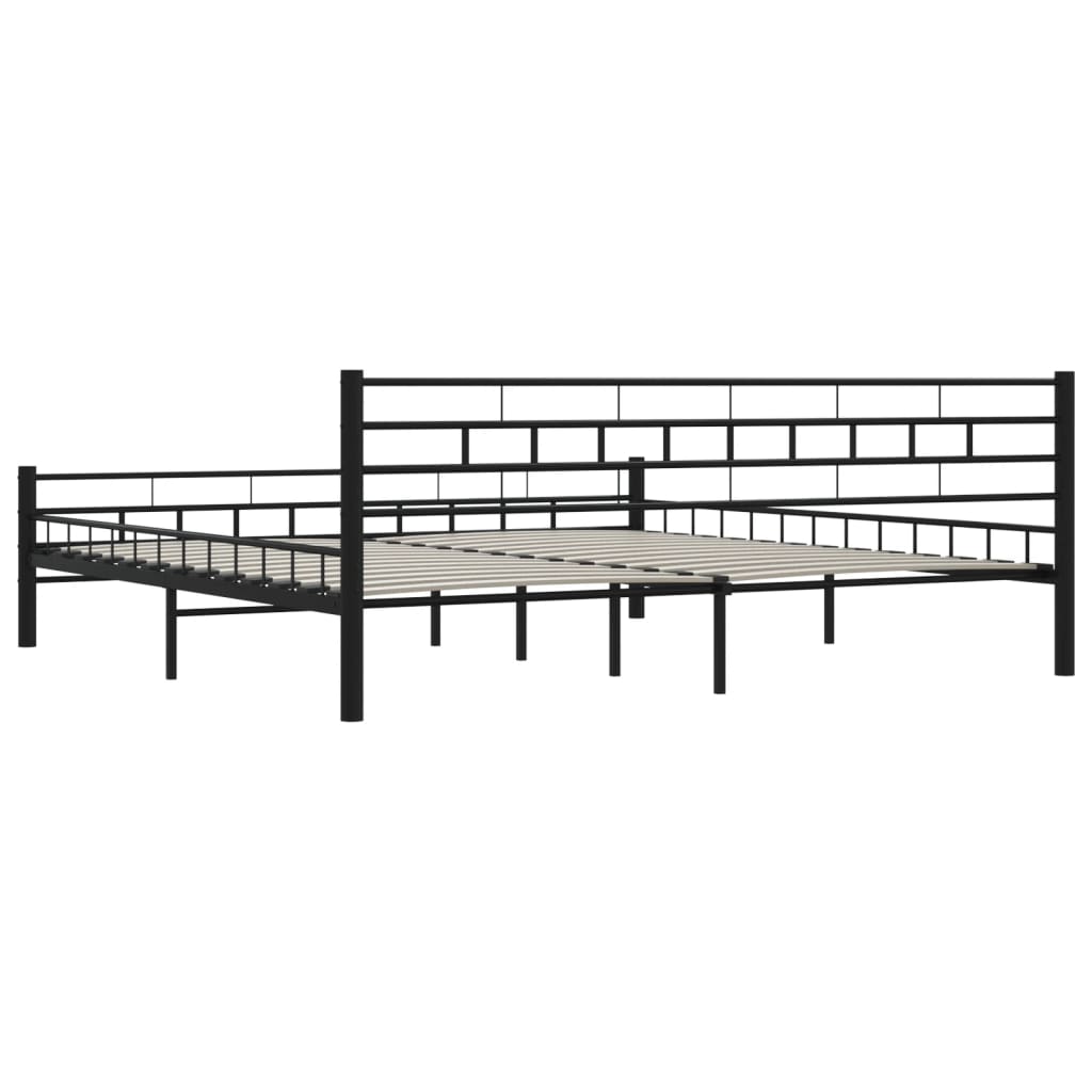 vidaXL Cadru de pat, negru, 180 x 200 cm, oțel