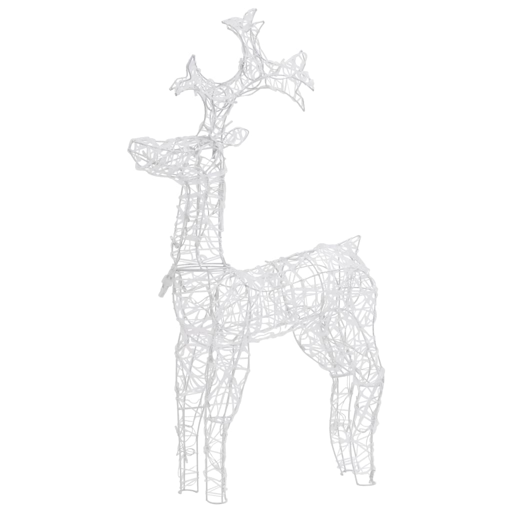 vidaXL Decorațiuni reni de Crăciun, 3 buc., 60x16x100 cm, acril