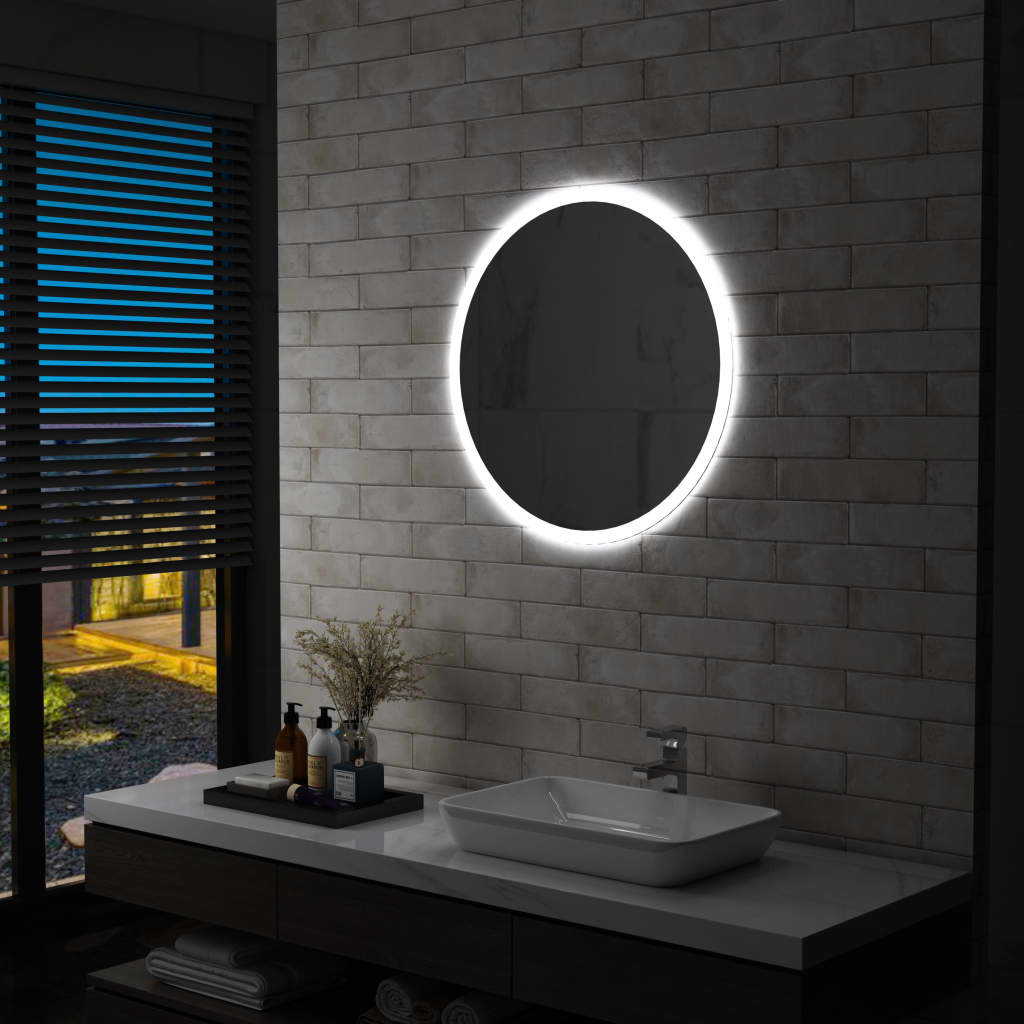 vidaXL Oglindă cu LED de baie, 70 cm