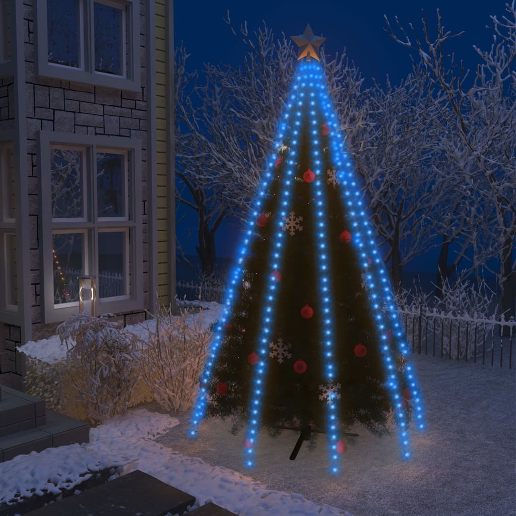 vidaXL Instalație brad de Crăciun cu 400 LED-uri, albastru, 400 cm