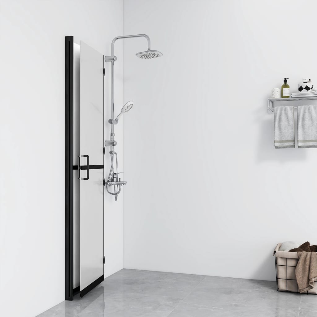 vidaXL Perete de duș walk-in pliabil, 80x190 cm, sticlă ESG mată