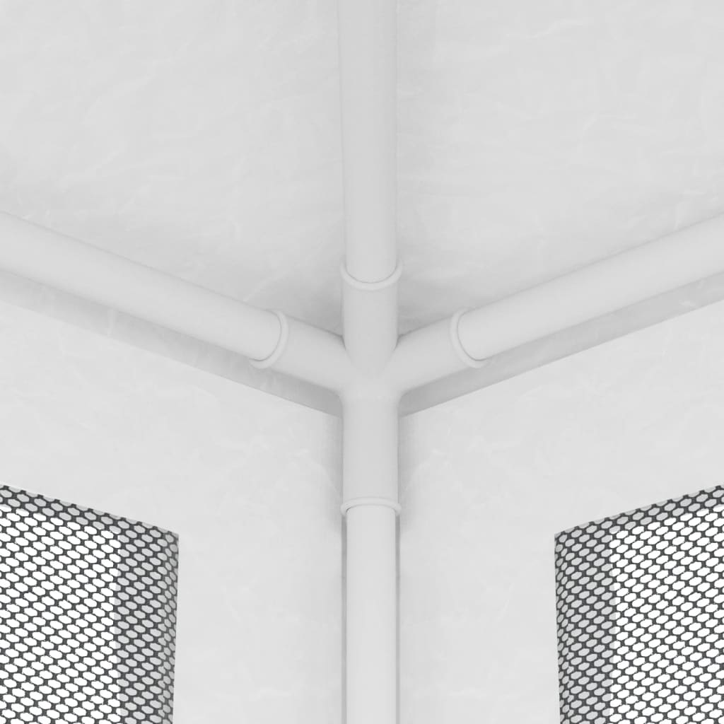 vidaXL Cort de petrecere cu 4 pereți din plasă, alb, 2 x 2 m