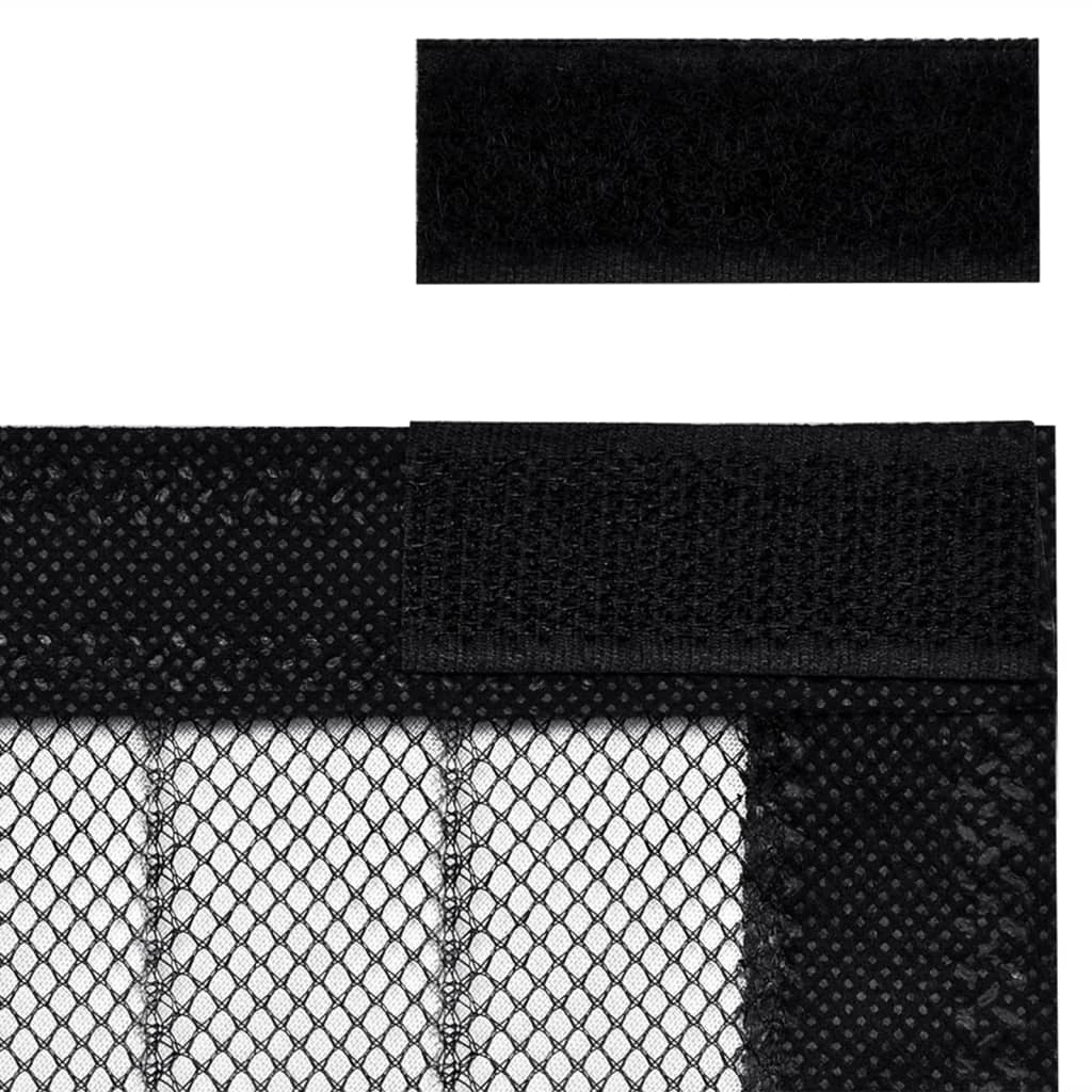 vidaXL Perdele de ușă anti-insecte cu magnet, 2 buc., negru 230x160 cm