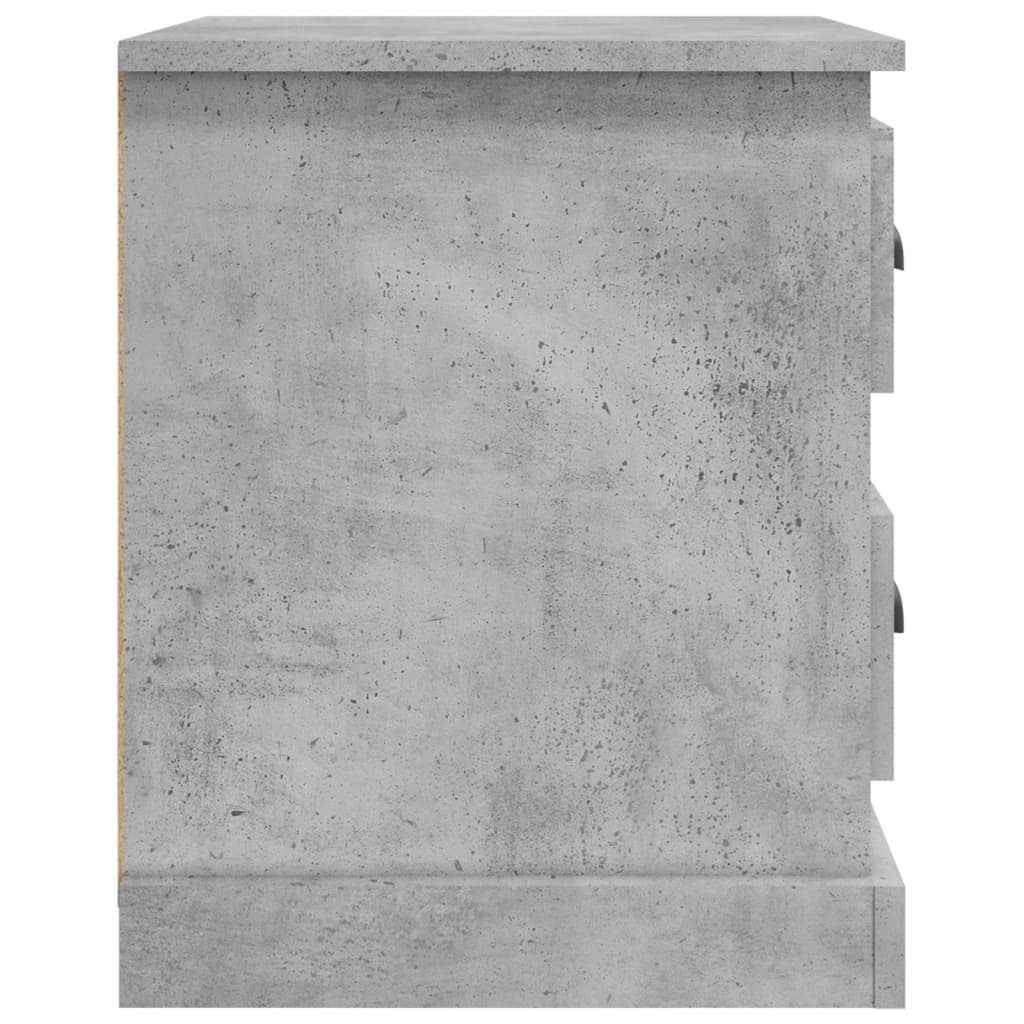 vidaXL Noptieră, gri beton, 39x39x47,5 cm, lemn prelucrat