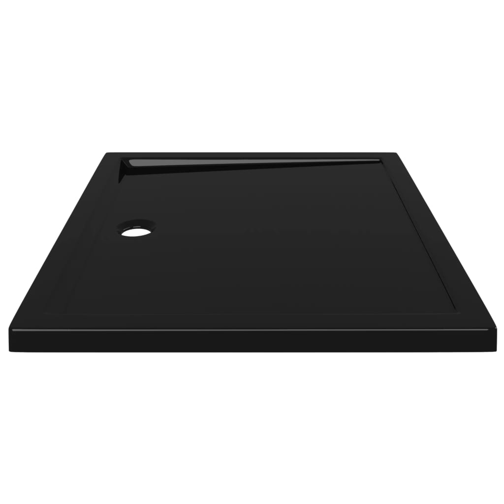 vidaXL Cădiță de duș dreptunghiulară din ABS, negru, 80x90 cm