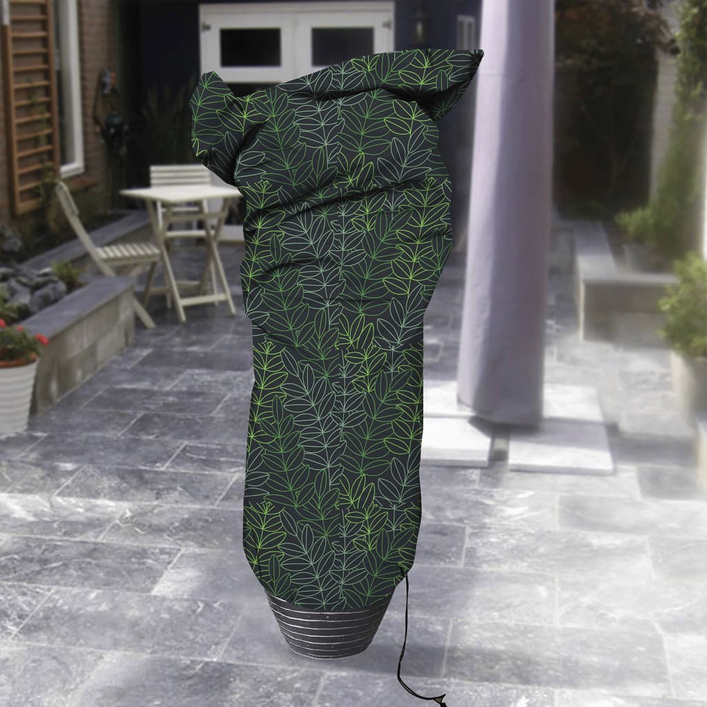 Capi Husă pentru plante, imprimeu negru/verde, mediu, 100x200 cm
