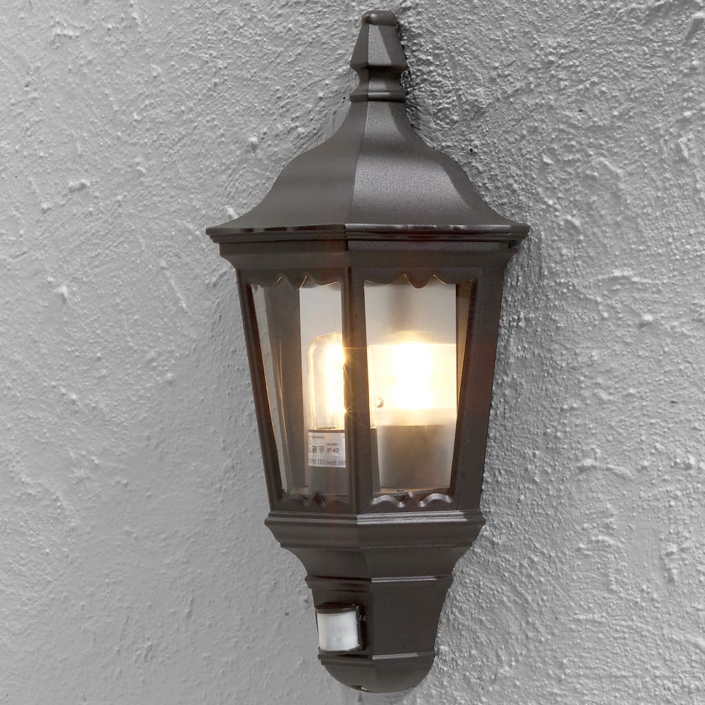 KONSTSMIDE Lampă de perete cu senzor, "Firenze", negru mat