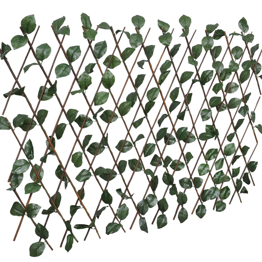vidaXL Garduri cu zăbrele, frunze artificiale, 5 buc.,180x60cm, salcie