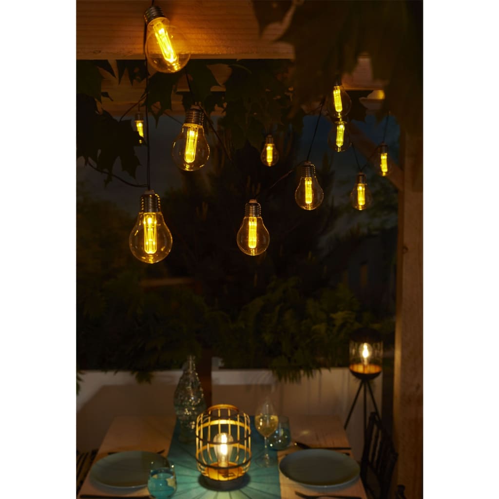 Luxform Șir de lumină solară cu LED pentru grădină „Corfu” transparent