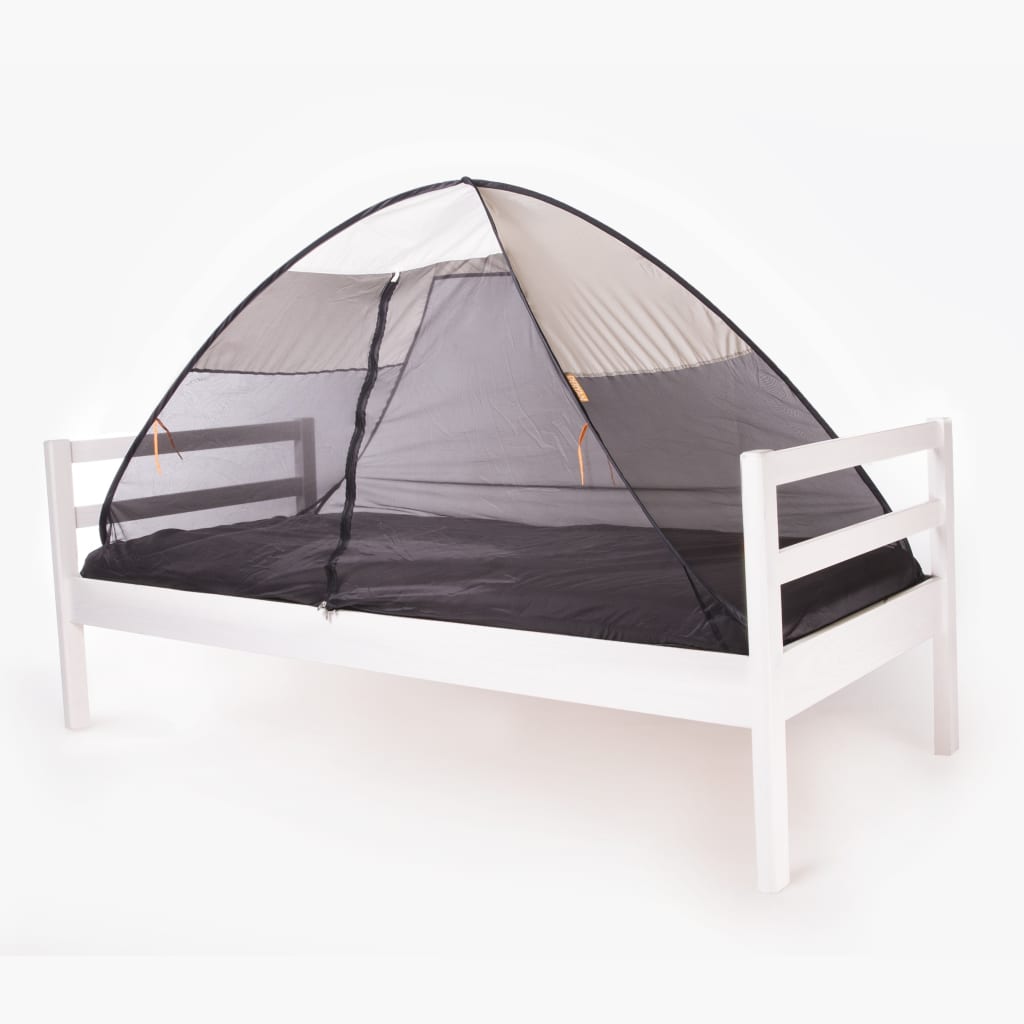 DERYAN Cort pop-up de pat cu plasă anti-țânțari, crem, 200x90x110 cm