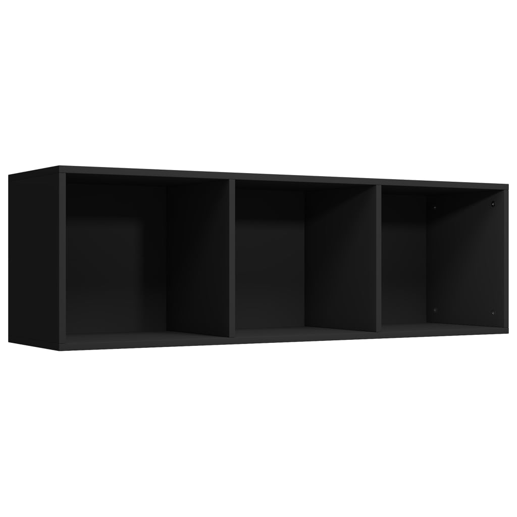 vidaXL Bibliotecă/Comodă TV, negru, 36 x 30 x 114 cm, PAL