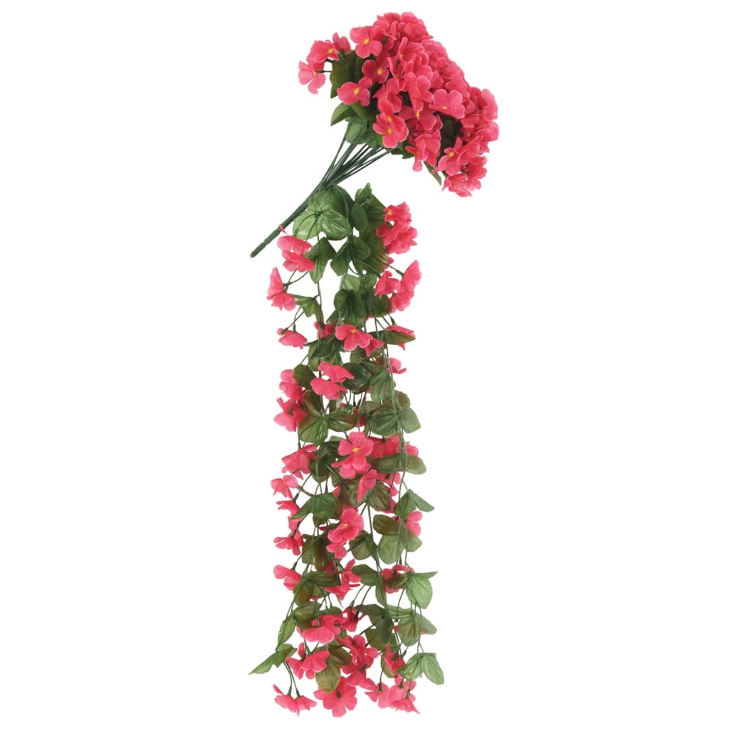vidaXL Ghirlande de flori artificiale, 3 buc., roze, 85 cm