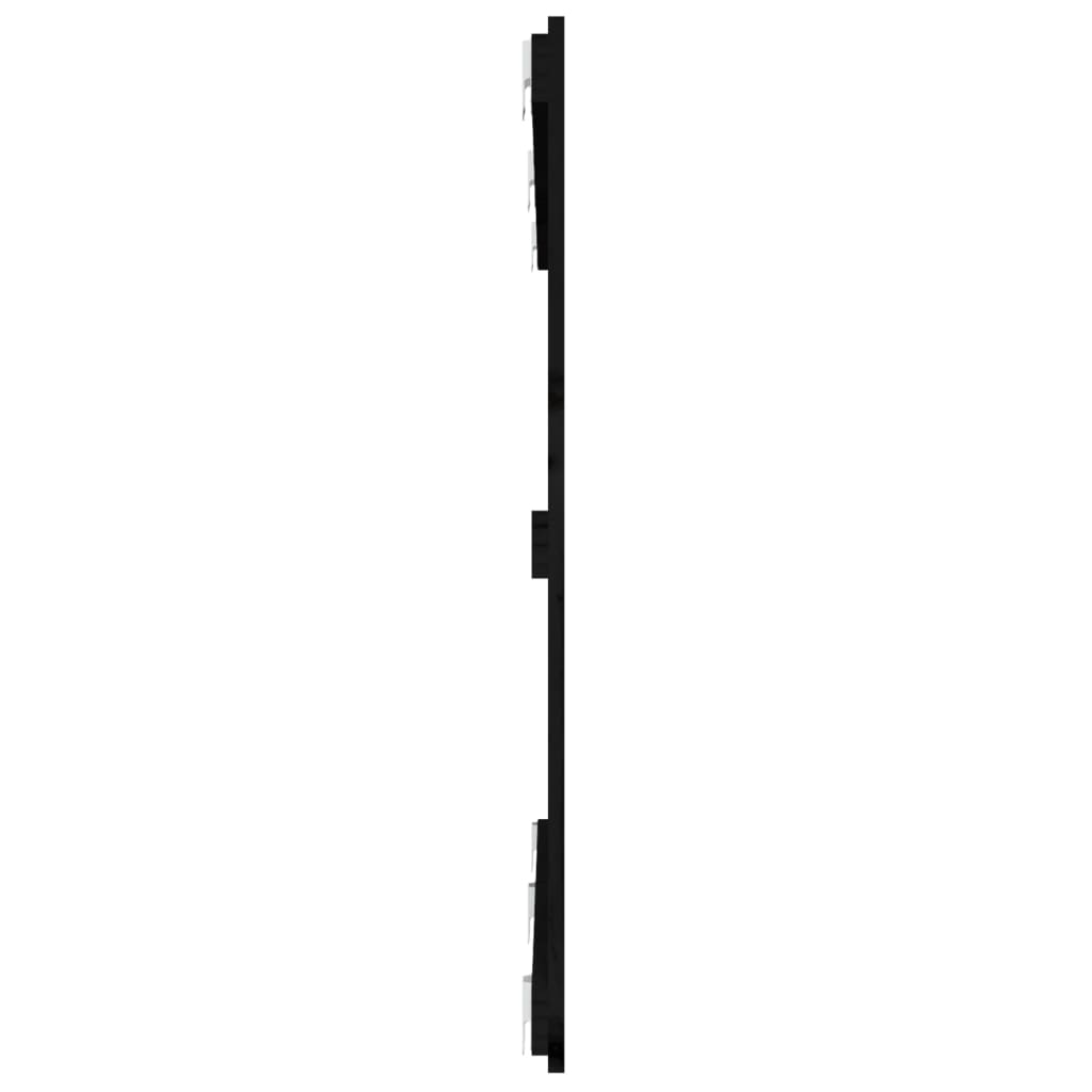 vidaXL Tăblie de pat pentru perete, negru, 147x3x90 cm, lemn masiv pin