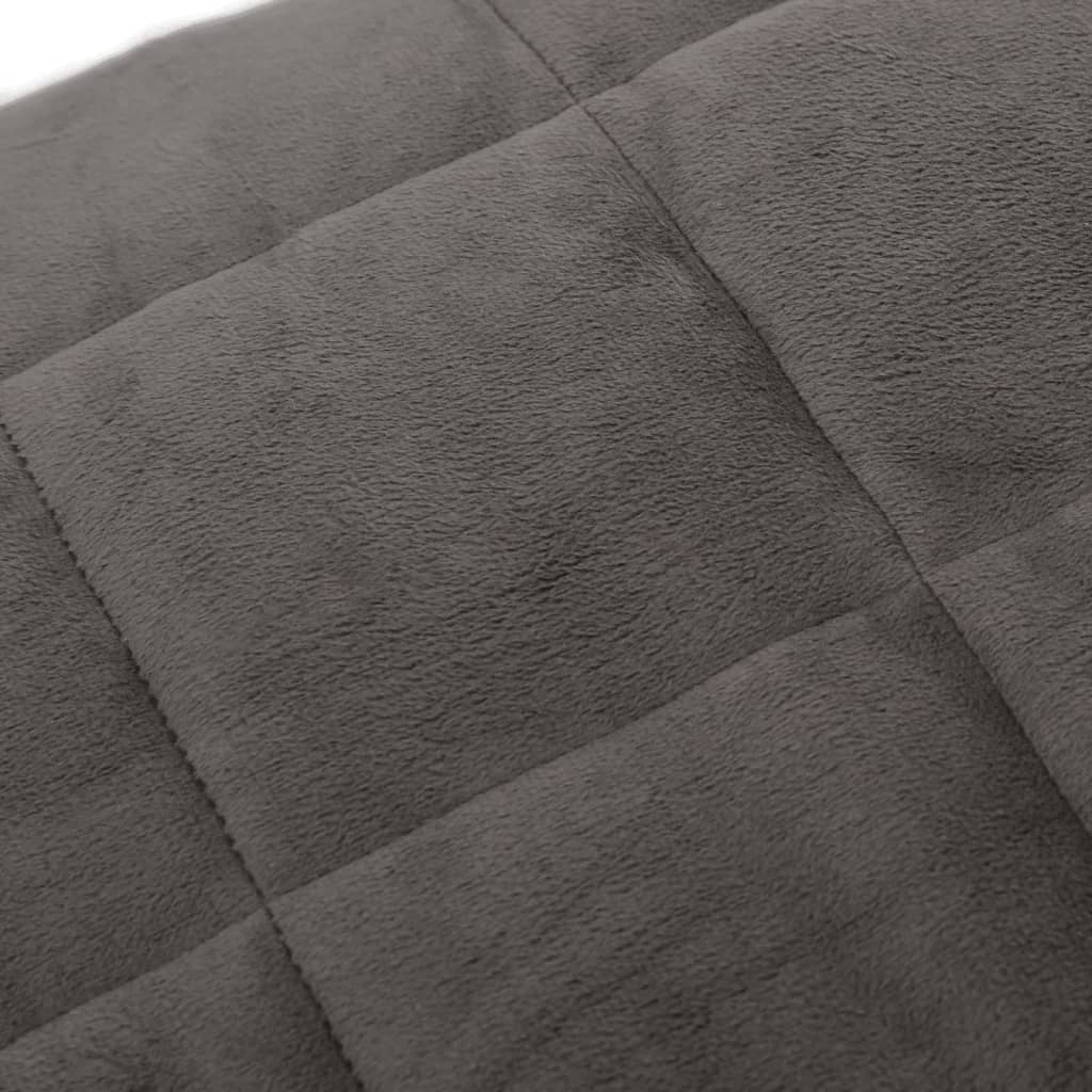 vidaXL Pătură grea, gri, 135x200 cm, 6 kg, material textil