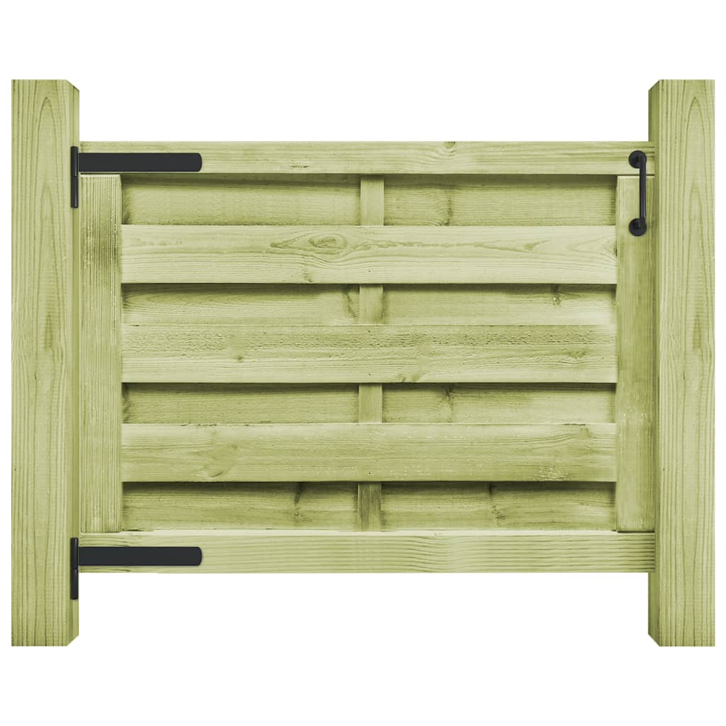 vidaXL Poartă de grădină, verde, 100 x 75 cm, lemn de pin tratat