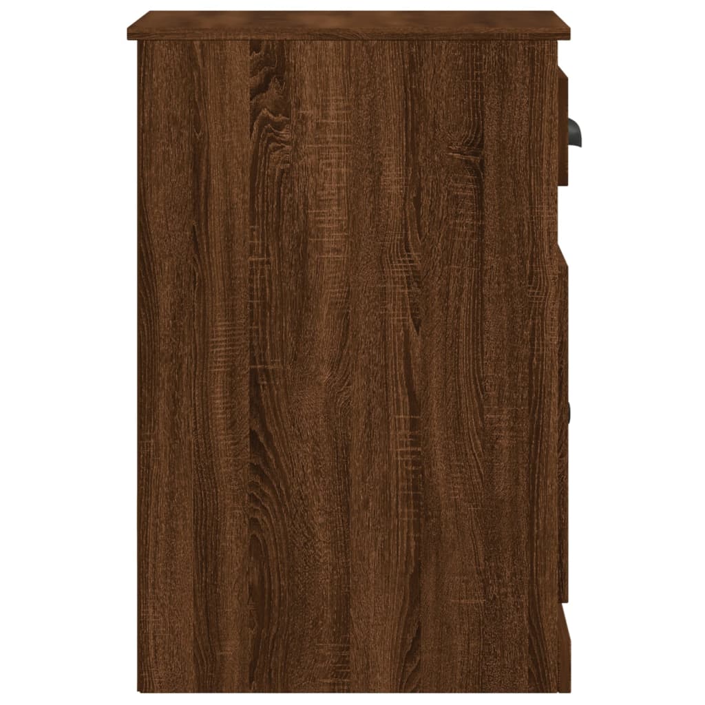 vidaXL Dulap lateral, sertar, stejar afumat, 40x50x75cm lemn prelucrat