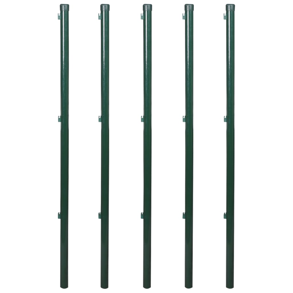 vidaXL Gard de legătură din plasă cu stâlpi și țăruși, 0,8x15 m, oțel