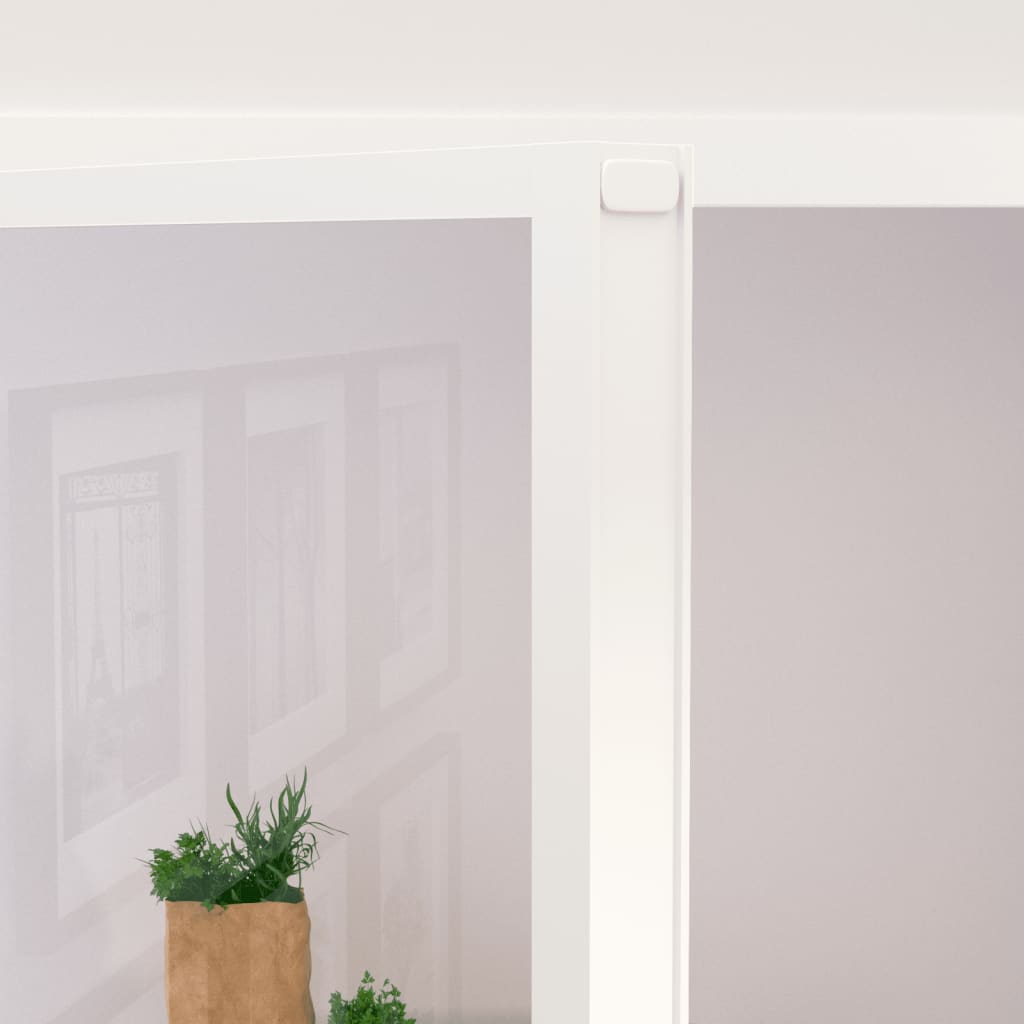 vidaXL Ușă de interior alb 76x201,5 cm sticlă securiz. / aluminiu slim