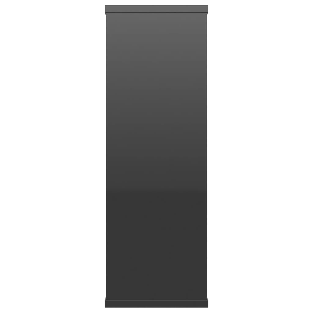 vidaXL Rafturi de perete, negru extralucios, 104x20x58,5 cm, PAL