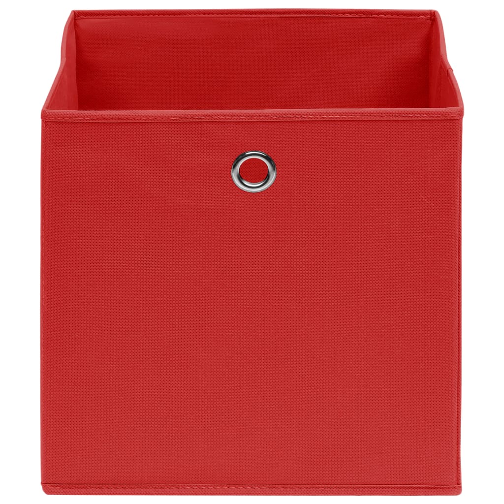 vidaXL Cutii depozitare, 4 buc., roșu, 28x28x28 cm, textil nețesut