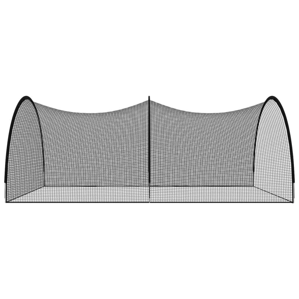 vidaXL Țarc plasă de lovituri baseball negru 500x400x250 cm poliester