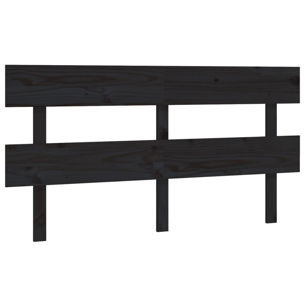 vidaXL Tăblie de pat, negru, 164x3x81 cm, lemn masiv de pin