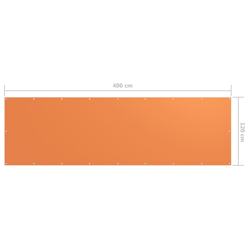 vidaXL Paravan de balcon, portocaliu, 120 x 400 cm, țesătură oxford