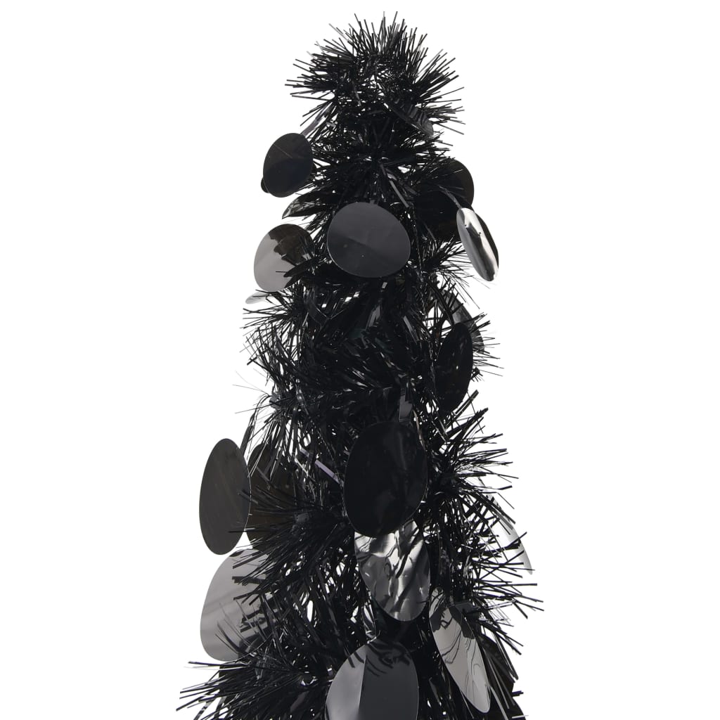 vidaXL Brad de Crăciun artificial tip pop-up, negru, 150 cm, PET