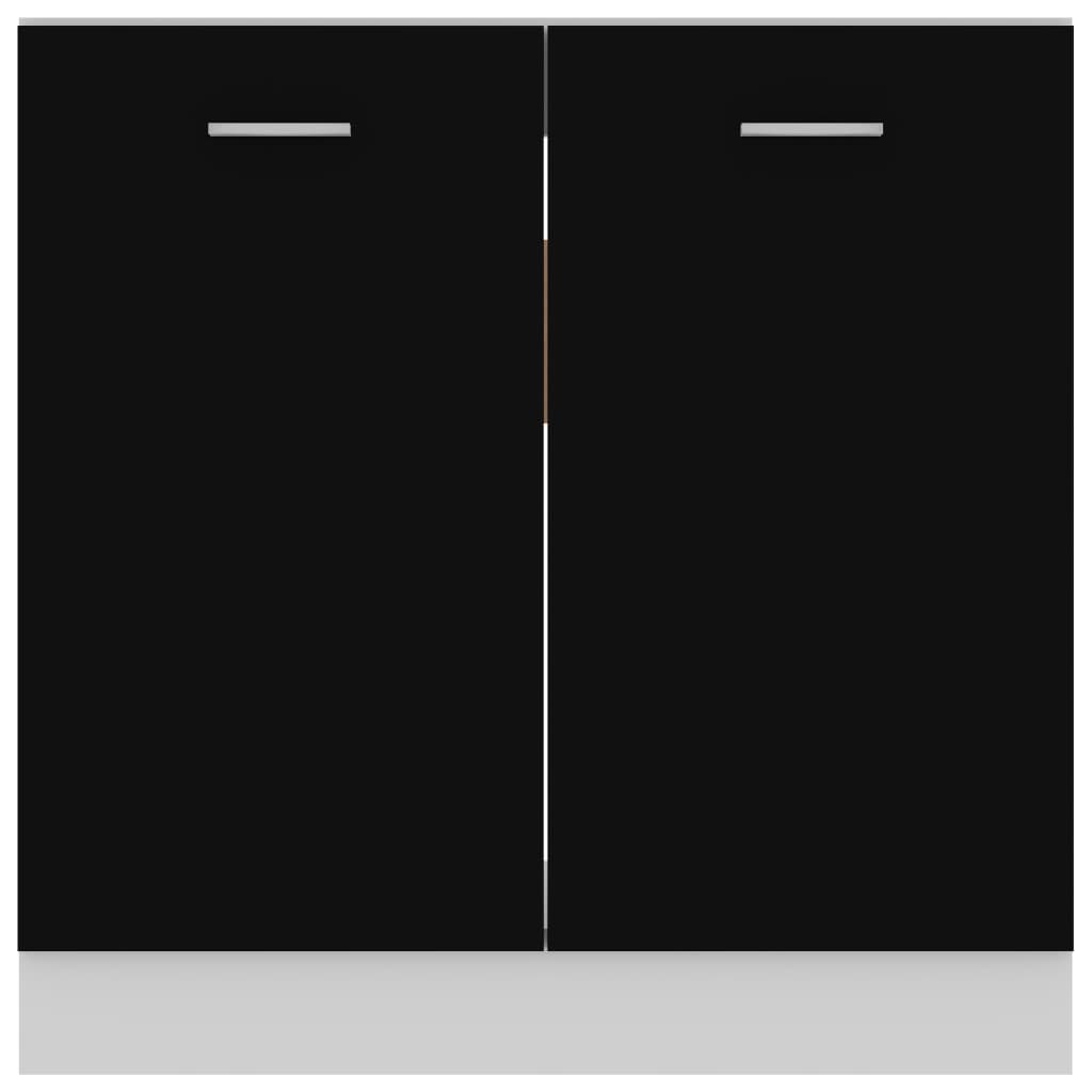 vidaXL Dulap inferior de chiuvetă, negru, 80 x 46 x 81,5 cm, PAL
