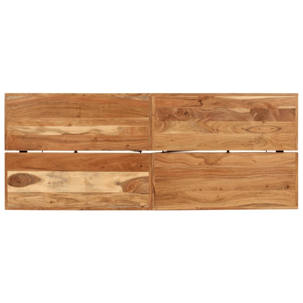 vidaXL Masa de bar 180x70x107 cm, lemn masiv de acacia și fier