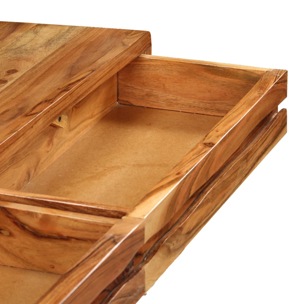 vidaXL Masă consolă, lemn masiv de salcâm, sertare, 118 x 30 x 80 cm
