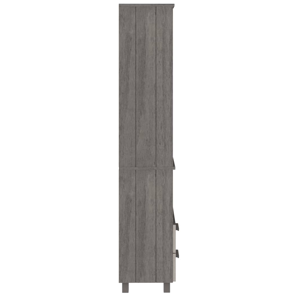 vidaXL Dulap înalt „HAMAR” gri deschis 60x35x180 cm, lemn masiv de pin