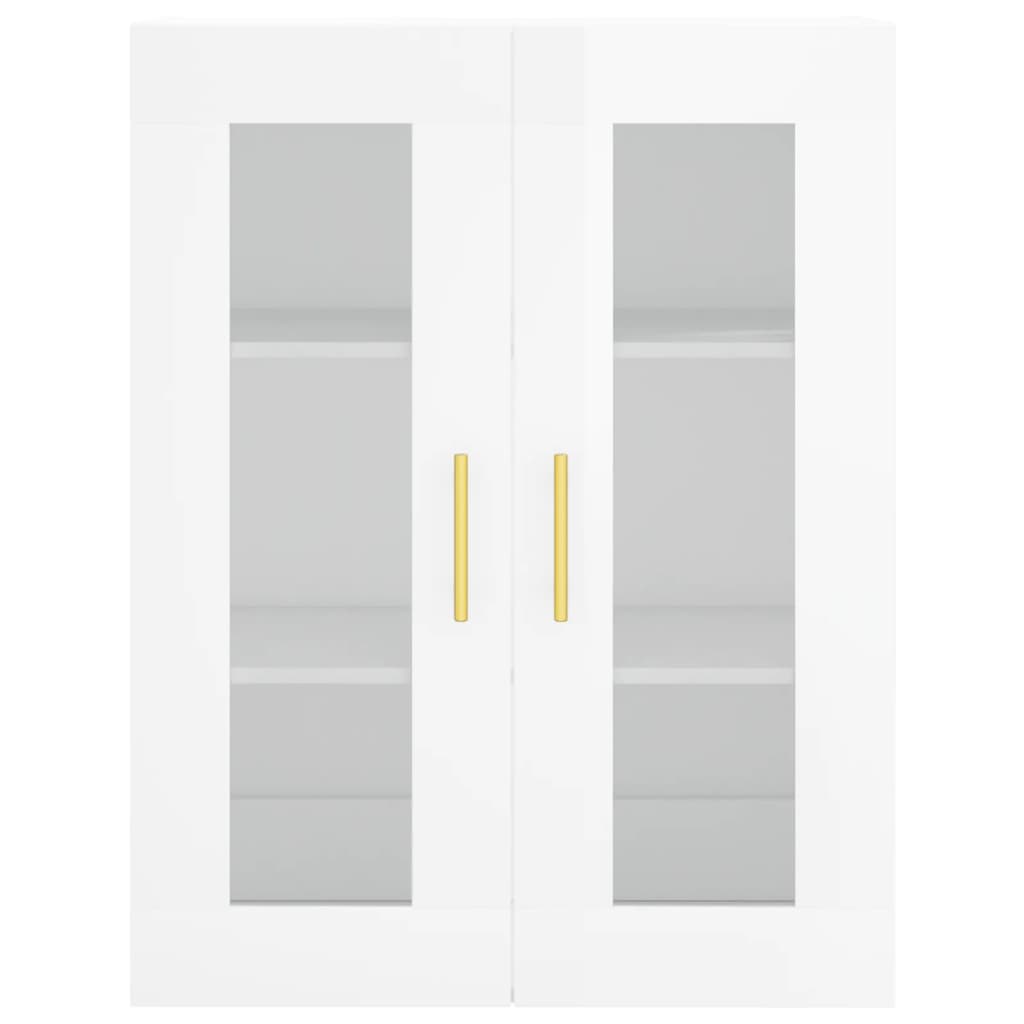 vidaXL Dulap înalt, alb extralucios, 69,5x34x180 cm, lemn compozit