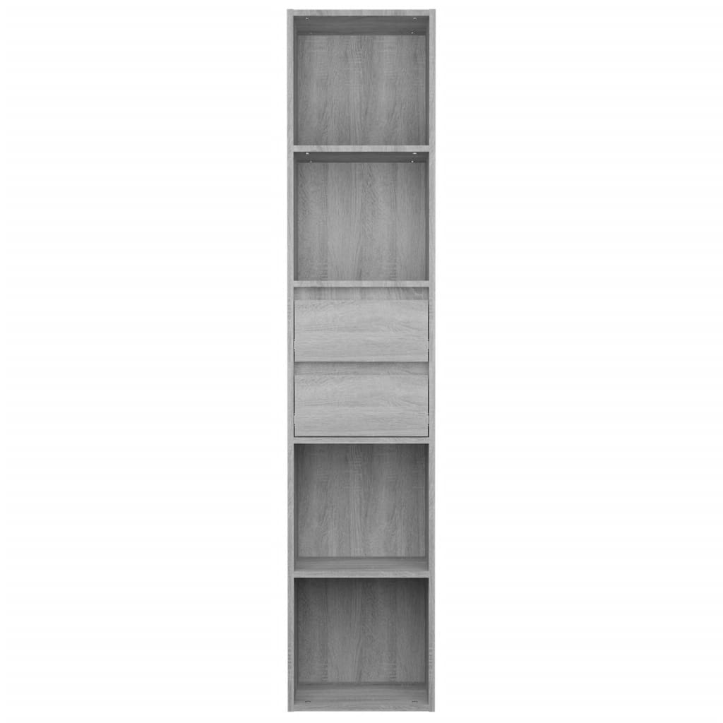 vidaXL Bibliotecă, gri sonoma, 36x30x171 cm, lemn prelucrat