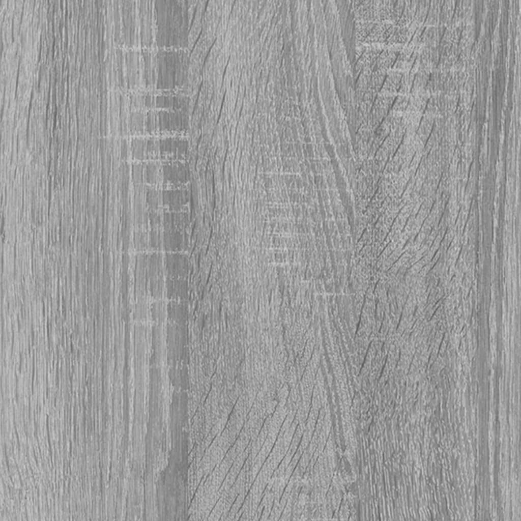 vidaXL Raft de cărți gri sonoma 60x33x70,5 cm, lemn prelucrat și oțel