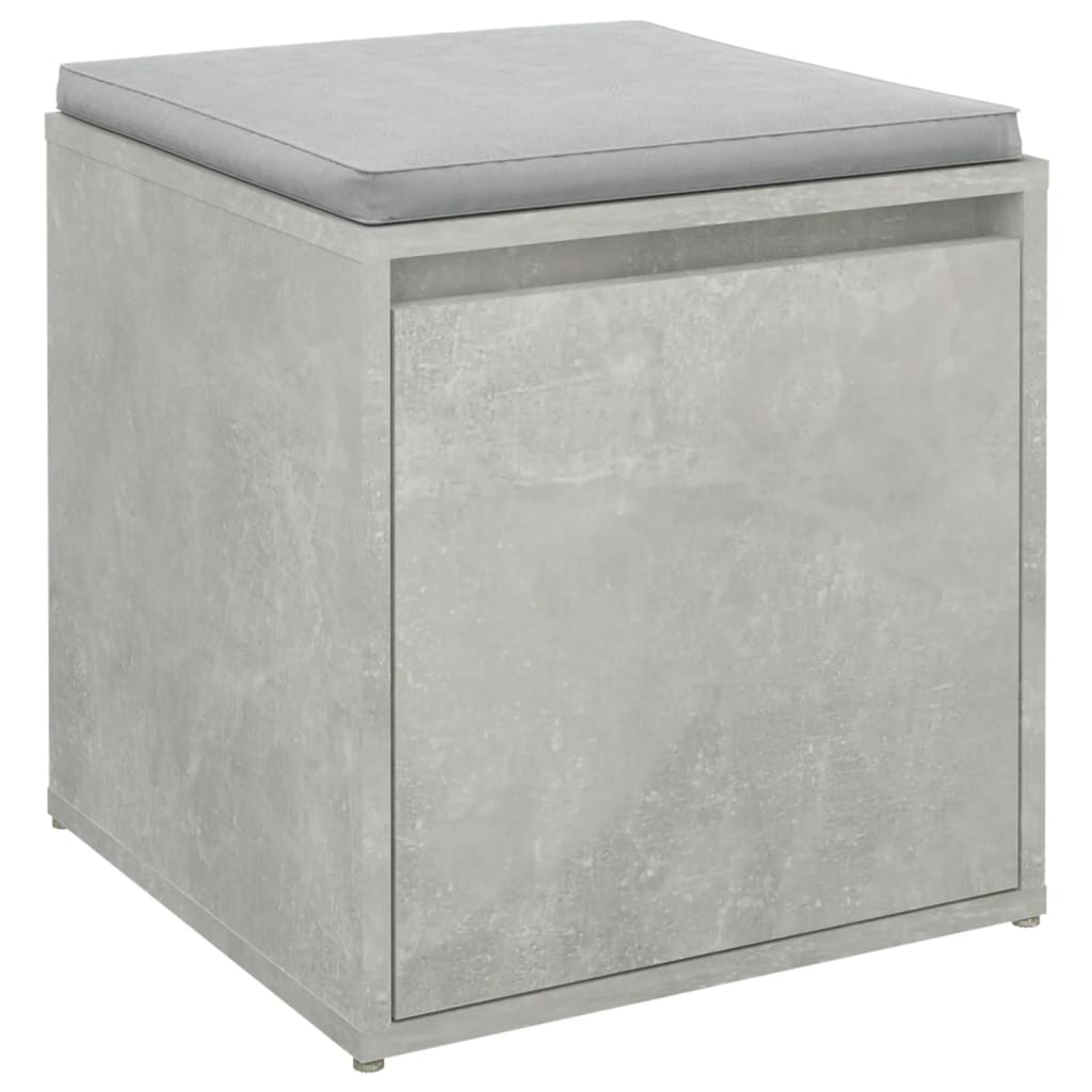vidaXL Cutie cu sertar, gri beton, 40,5x40x40 cm, lemn compozit