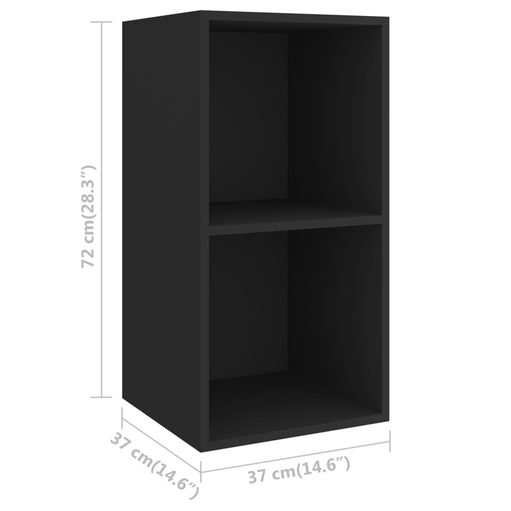 vidaXL Set de dulapuri TV, 4 piese, negru, lemn prelucrat